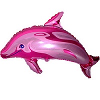 FM фигура большая 901546 Дельфин 22/37 * розовый Фольга