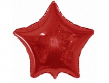 FM 32" звезда Красная без рисунка фольгированный шар
